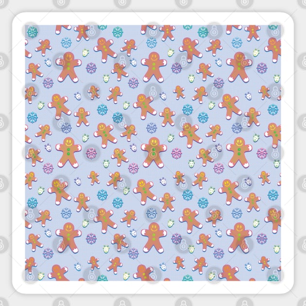 Cheery Christmas Cookie Pattern by HYPEMODE Sticker by HypeMode